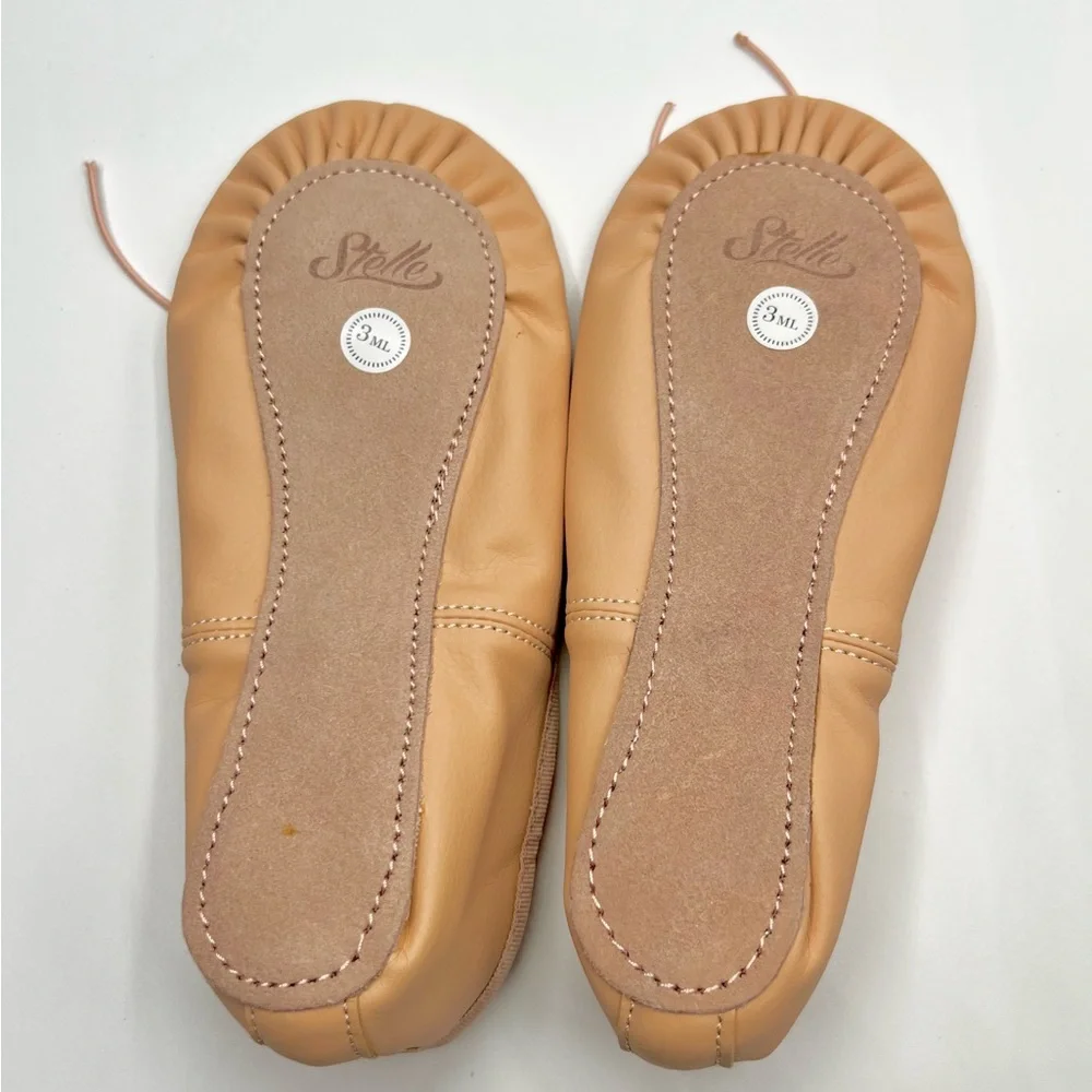 Stelle Pink Ballet Shoes with Elastic Straps and Flexible Suede Sole